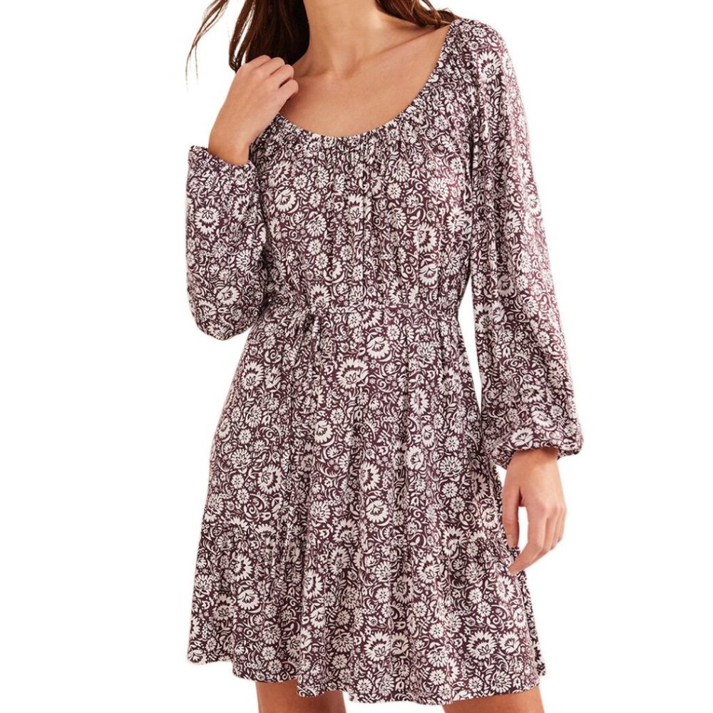 NEW Boden Scoop Neck Printed Knit Dress SIZE 8